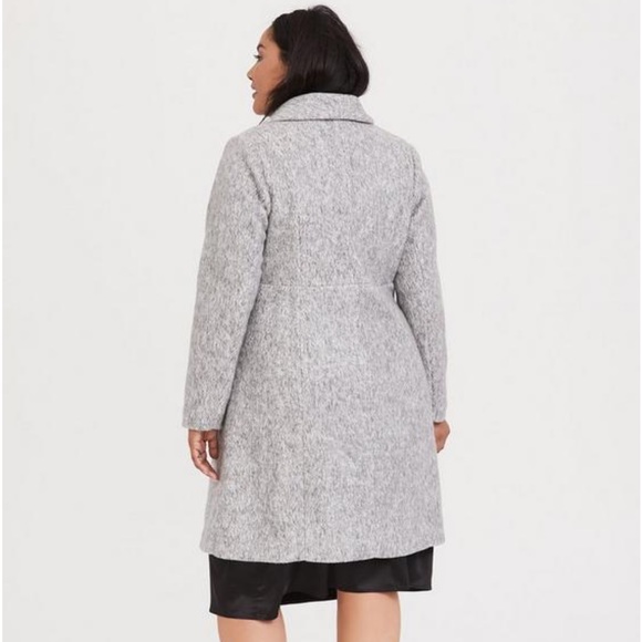 NWT Torrid Brushed Hacci Gray Aline Coat 4 - Picture 3 of 7